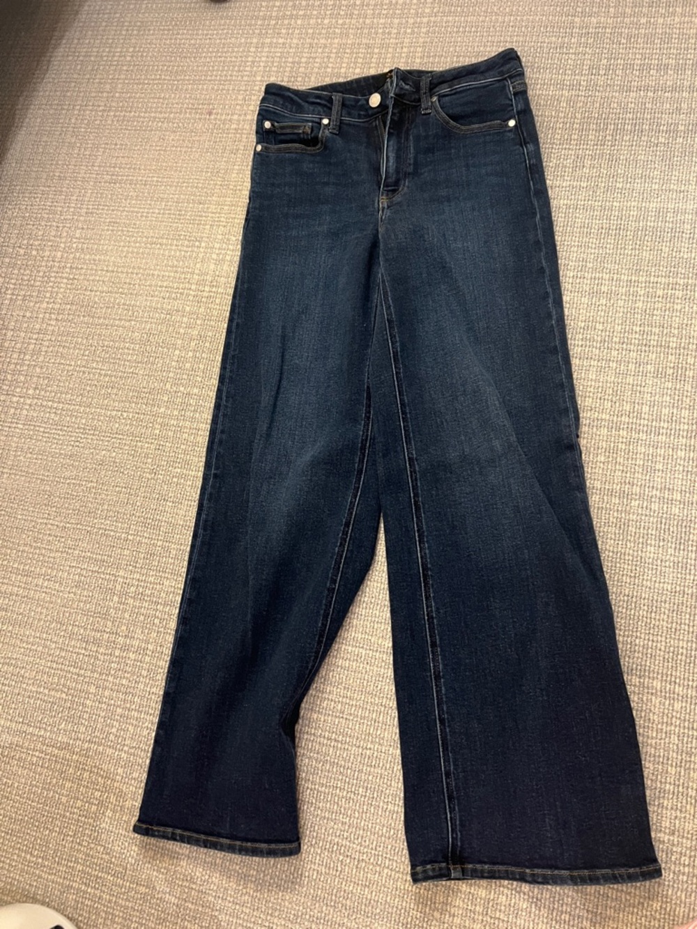 Quince High-Rise Wide-Leg Jeans in Dark Indigo